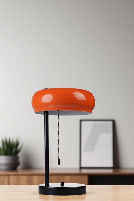 Opviq Lámpara de mesa 8896-3 Naranja y Negro
